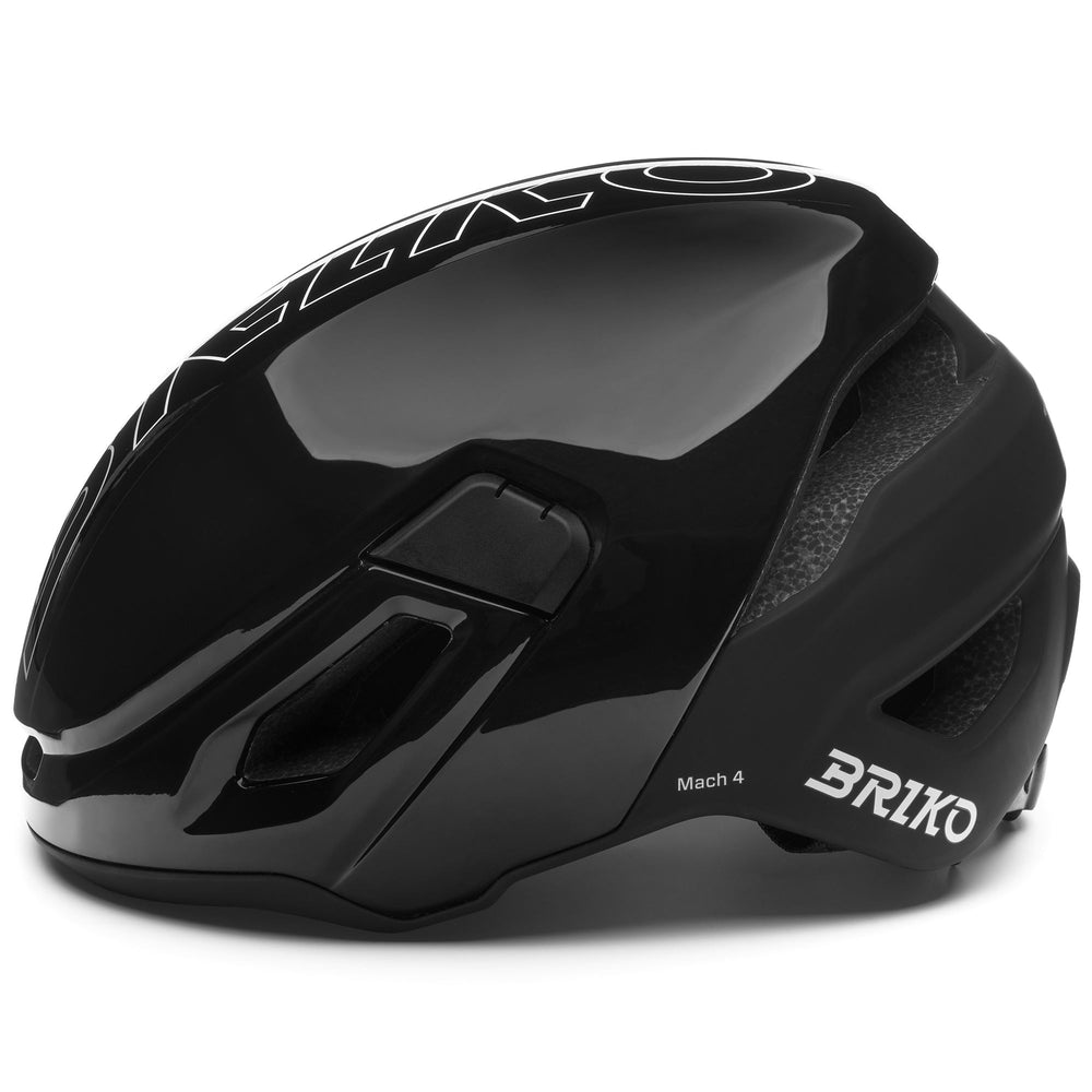 Helmets Unisex MACH 4 Helmet SHINY MATT BLACK Dressed Front (jpg Rgb)	