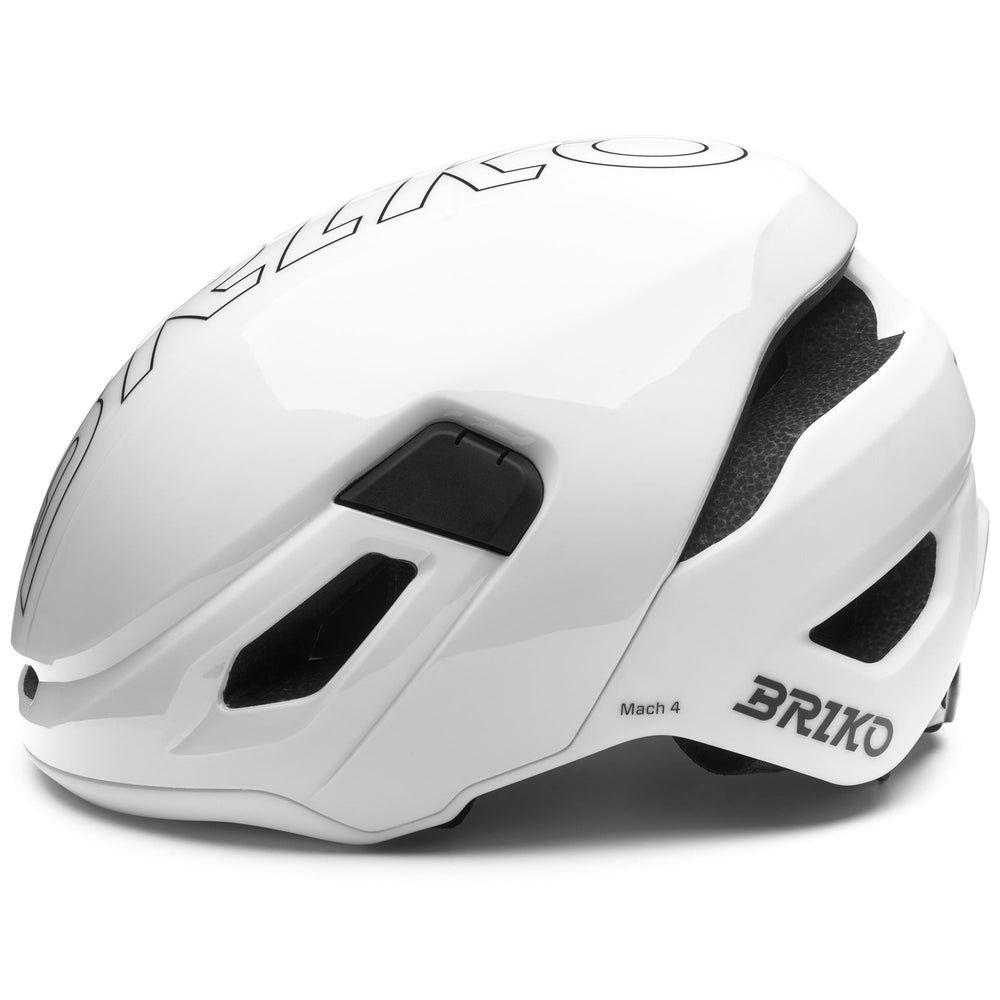 Helmets Unisex MACH 4 Helmet SHINY MATT WHITE Dressed Front (jpg Rgb)	