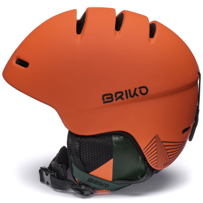 Helmets Unisex TEIDE Helmet MATT POMEGRANATE ORANGE - TIMBER GREEN Dressed Front (jpg Rgb)	