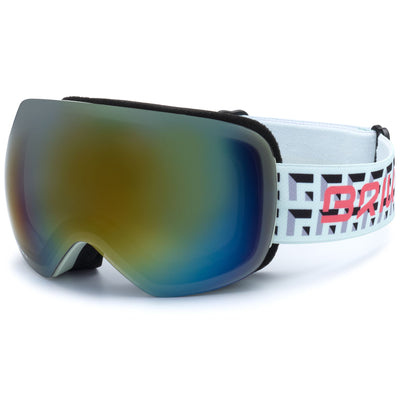 Goggles Kid unisex SLEET Ski  Goggles WHITE MINT GRAPHIC - RM2 Dressed Side (jpg Rgb)		
