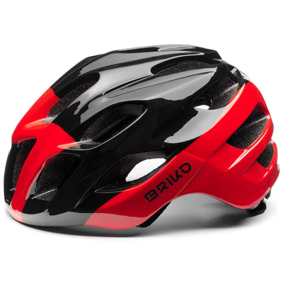 Helmets Unisex TEKE Helmet SHINY BLACK RED Dressed Front (jpg Rgb)	