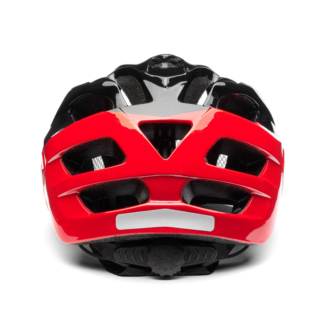 Helmets Unisex TEKE Helmet SHINY BLACK RED Dressed Back (jpg Rgb)		