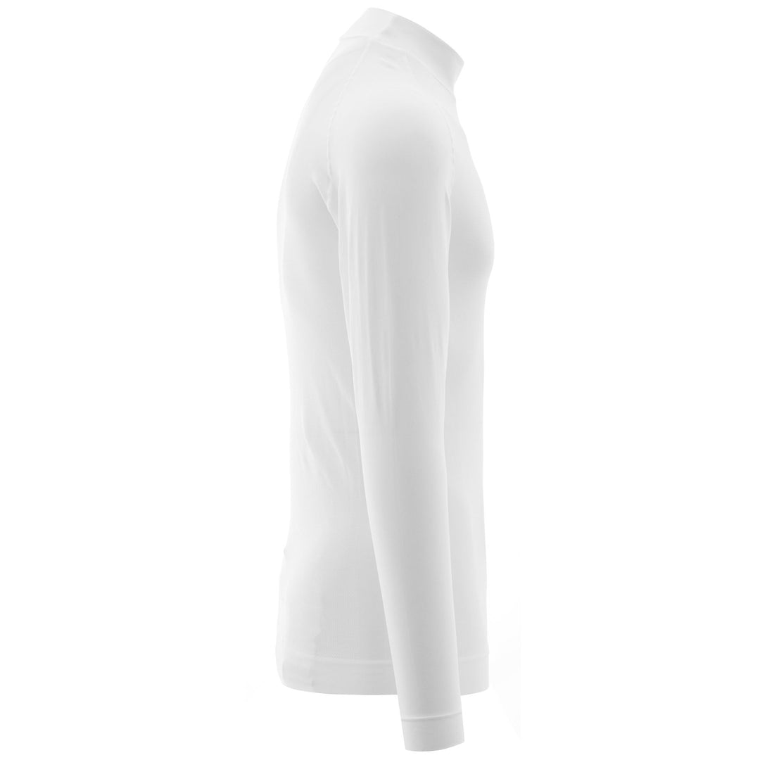 Skin T-ShirtsTop Unisex PRO TURTLE NECK Top WHITE | briko Dressed Front (jpg Rgb)	