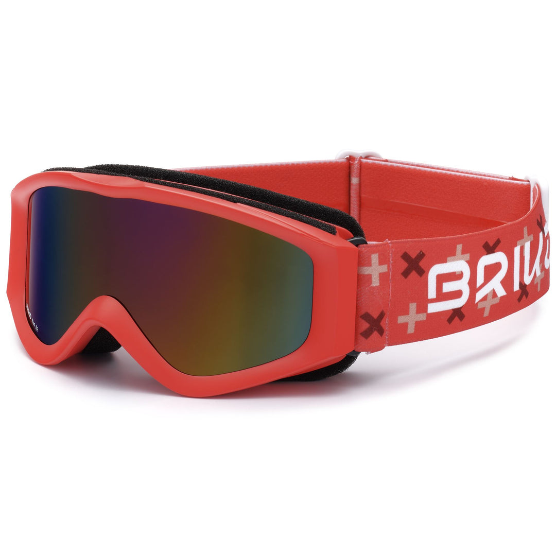 Goggles Kid unisex TEMPESTA Ski  Goggles RED AMARANTH GRAPHIC - RM2 Dressed Side (jpg Rgb)		