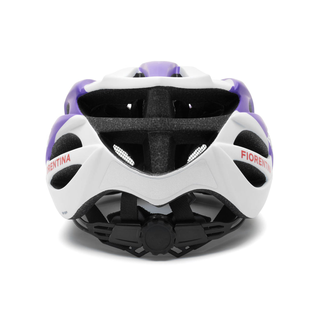 Helmets Unisex MORGAN FIORENTINA Helmet MATT DAISY BUSH VIOLET - WHITE Dressed Back (jpg Rgb)		