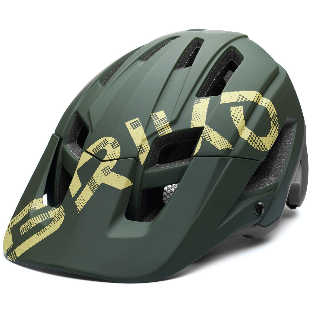 Helmets Unisex DUKON Helmet MATT THATCH GREEN - ABBEY GREY - TURMENIC YELLOW Photo (jpg Rgb)			