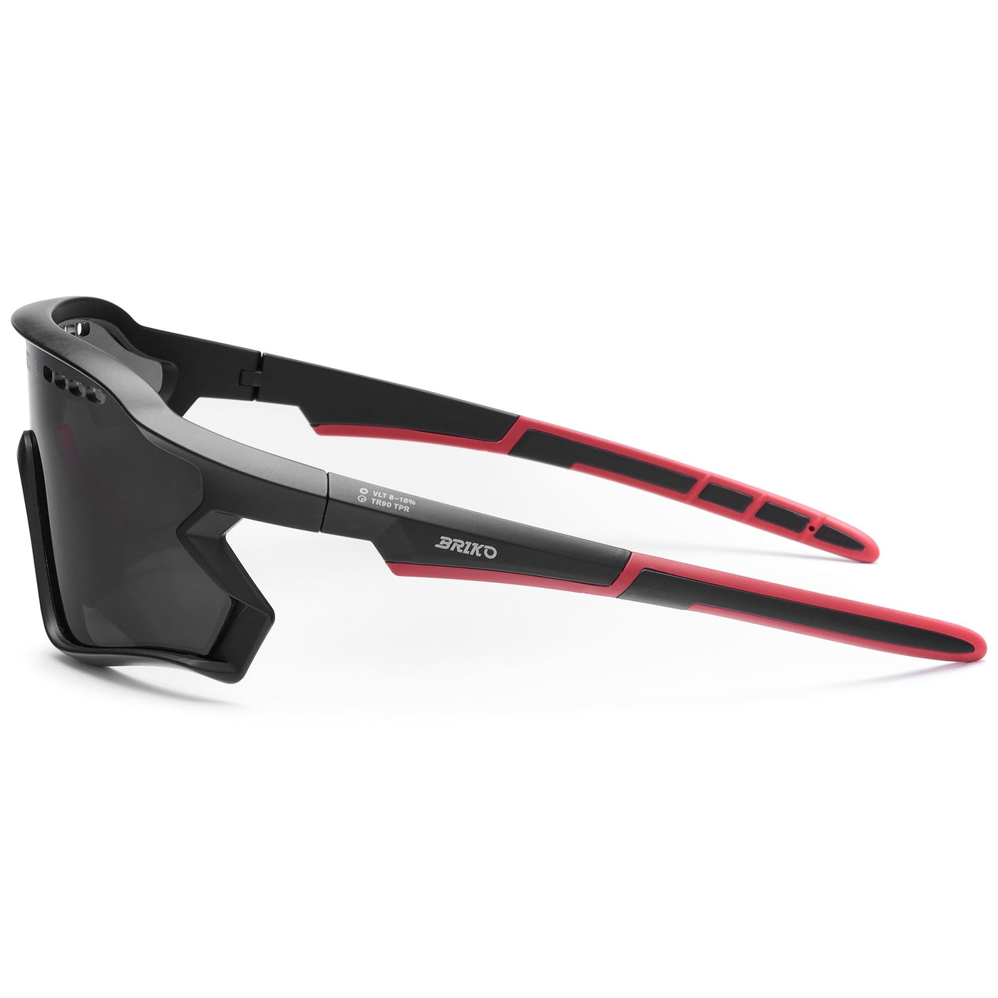 Glasses Unisex DAINTREE Sunglasses BLACK RED - SB3 Dressed Front (jpg Rgb)	